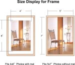Brass Brushed Thin Metal Floating Photo Frame - Image 2