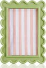Light green floral wave-shaped fan-shaped photo frame