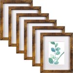 Brown photo frame set